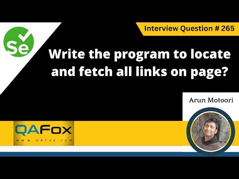 Write the program to locate and fetch all the links on a page (Selenium Interview Question #265)