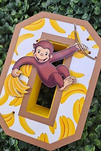 Curious George Banana-themed 3D Letters – Personalized Party Decor - Etsy