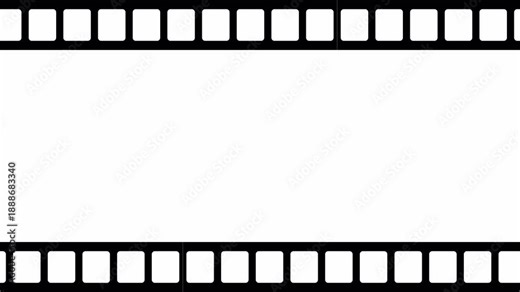 Vintage looping film strip. Opacity or screen mode usage for overlay your video. 4K Video