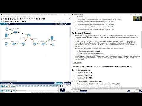 26.2.5 Packet Tracer - Configure AAA Authentication on Cisco Routers