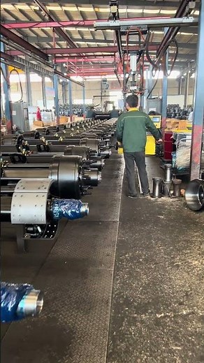 Heavy Duty Trailer Axle Full Assembly Process Factory Footage#traileraxle #semitrailerparts