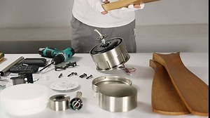 52'' Wood Ceiling Fan with Lights, Outdoor Ceiling Fan with Light and Remote Dimmable Led Light Ceiling Fan for Covered Patios Bedroom Living Room