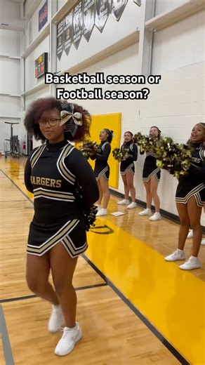 which is better?🤔🏈🏀#highschool #cheerleading #trending #cheer #highschoolsports #cheerleader #yay