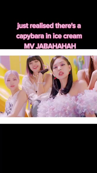 BLACKPINK Ice Cream MV Capybara Appearance