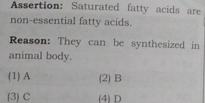 Assertion: Saturated fatty acids are non-essential fatty acids.... | Filo