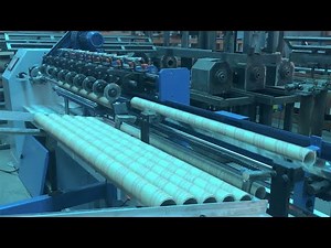 DTY paper tube automatic cutting and curling machine with conveyor textile paper tube finishing line