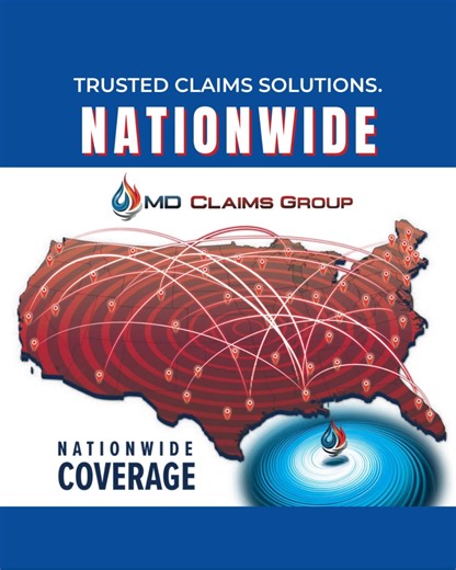 MD Claims Group proudly serves clients and communities nationwide, providing trusted claims solutions wherever you need us. Our network of experienced adjusters, field inspectors, and CAT response teams are ready to mobilize—any time, any place. Whether it’s hurricane recovery in the Gulf, hailstorms in the Midwest, or wildfires out West, we bring national experience with local expertise to every claim. When it matters most, we’re there. | MD Claims Group