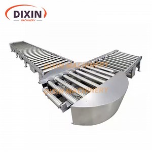 [Hot Item] Automated Assembly Line Slat Chain Roller Pallet Conveyor Transfer System 90 Degree Turntable Conveyor