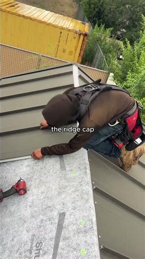 Installing a Metal Roof, Part 6 - Crimping the Edge and Setting the Ridge Cap