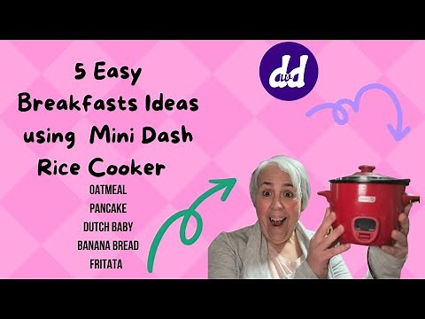 Mini Dash Rice Cooker Easy Quick Breakfasts Pancake , Dutch Baby, Frittata , Banana Bread, Oatmeal