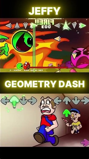 [FNF] Jeffy in Geometry Dash World - Animation #fnf #fridaynightfunkin