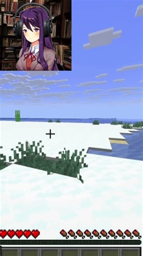 Yuri plays minecraft for the first time but Monika hacks the game and makes her die in the water