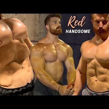 Red Handsome | Bearded hot bodybuilder Fitness