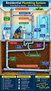Residential Plumbing System Explained 🚰 | #Shorts