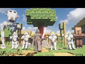 Star Wars Darth Vader in Realistic MINECRAFT Village in TEARDOWN