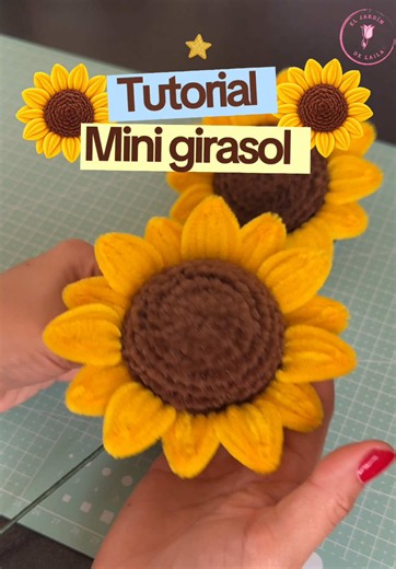 Cómo hacer un mini girasol con limpiapipas - tutorial paso a paso