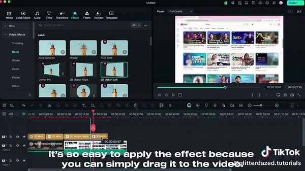 3D Screen Effect Tutorial | Filmora 14 #filmora14 #filmoragovideoeditor #filmora #editingtips