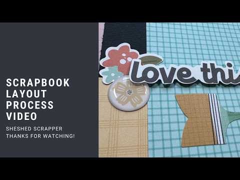 Scrapbook Layout Process Video//Take Note//Simple Stories//The ScrapRoom//Feb Flavors of the Month