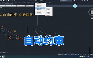 cad自动约束 参数画图教程