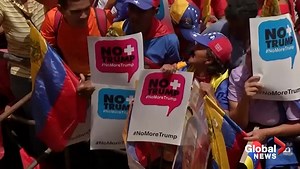 Venezuelans hold “No More Trump” rally, protest sanctions imposed by U.S. government