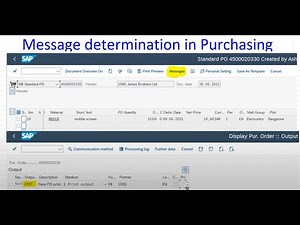 SAP MM Message determination Part 2