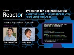 Deploying React / Typescript Apps with Azure Static Web Apps