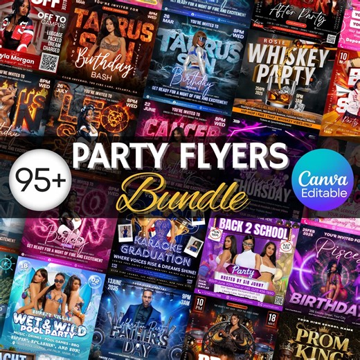 Party Flyers Bundle, Club Party Flyers, Night Club Flyers, Freaknik Party Flyer, Birthday Event Flyer Sunday Hangover Party Flyer Pool Party - Etsy
