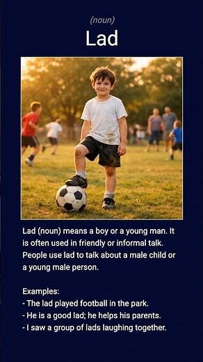 English word 'lad' noun B2