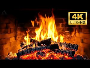🔥 FIREPLACE 4K (LIVE 24/7). Fireplace video with Burning Logs & Fire Sounds. Christmas Fireplace