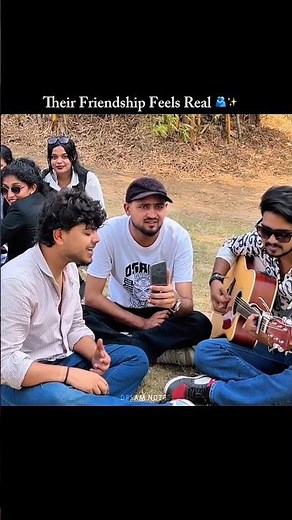 Friendship Song Performance with Guitar 🎸🎤 Three Boys Singing Together ✨ #Shorts #Viral #Music
