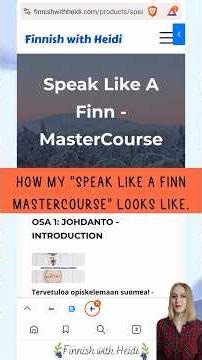 How does my Spoken Finnish Course look like? #puhekieli