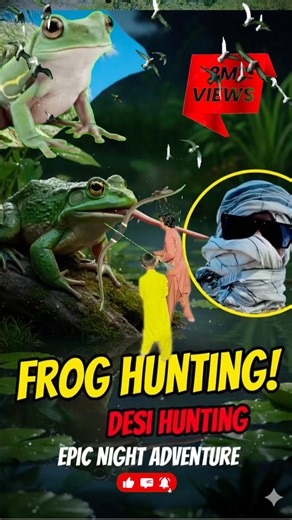 Desi frogs 🐸 hunting #shorts #youtubeshorts