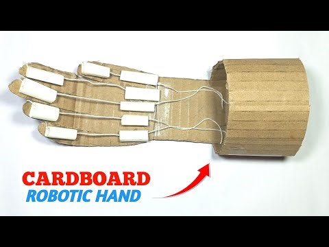 how to make robotic hand with cardboard , robotic hand making , science exhibition