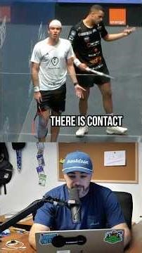 Referee forced to make decisions because squash players keep bumping into one another, a breakdown