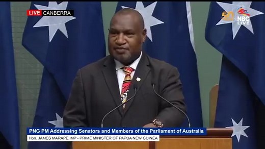 40K views · 2.2K reactions | PM MARAPE MADE HISTORY SPEAKING AT THE AUSTRALIAN PARLIAMENT IN CANBERRA PM Marape said he did not visit Australia for further assistance but to say thank you to the country and her people for all that they have done for PNG. As soon as PM Marape finished his vision-fulfilled speech, a Standing Ovation was accorded to PM Marape. Video credit to PNG NBC News, Canberra | PNG SUN | Facebook