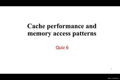 19 Cache Memory Access Patterns
