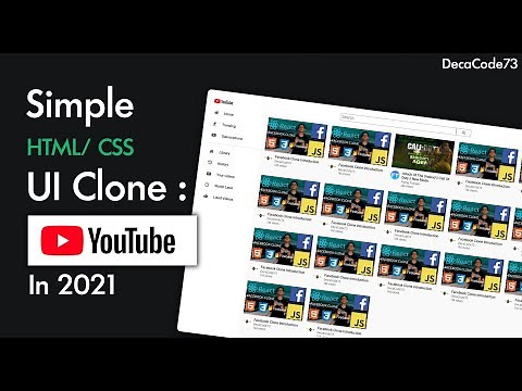 Build a YouTube UI clone in HTML & CSS in 2021 for Absolute Beginners