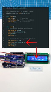65K views · 536 reactions | Beginner Arduino LCD Tutorial  (I2C Method)#Arduino #I2CLCD #LCDTutorial #HelloWorld #ArduinoProjects #ElectronicsDIY #STEMEducation #TechForBeginners #ArduinoDisplay #DIYElectronics | SunFounder OpenSource | Facebook