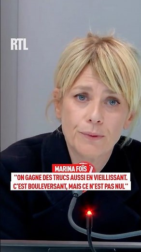 Marina Foïs: "We also gain things as we get older. It's overwhelming, but it's not bad."