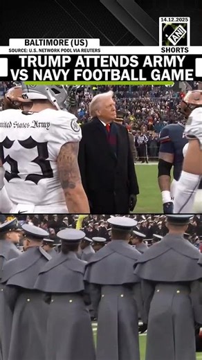 US President Donald Trump attends Army-Navy football game in Baltimore