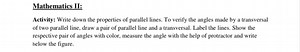 Properties of Parallel Lines and Angle VerificationWrite down... | Filo