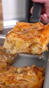 Filo Dough Tart with Brie Cheese and Pear | Crispy and Delicious #recipe #saltedtart #cheese