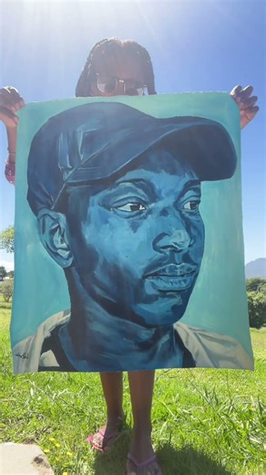 Blue Portrait Oil Painting | Expressive Contemporary Portrait Art #blueportrait #painting