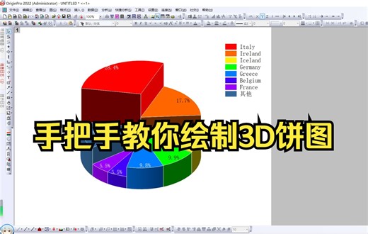 【研究生】手把手教你使用 Origin 绘制 3D 饼图