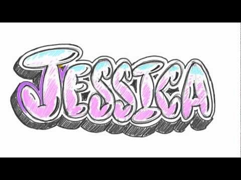 How to Draw Graffiti Letters - Write Jessica in Graffiti Bubble Letters | MAT