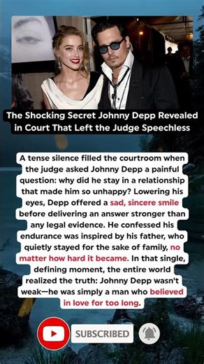 Johnny Depp’s Heartbreaking Courtroom Confession Leaves Judge Speechless