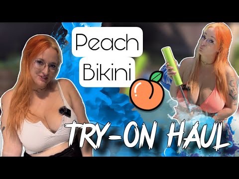 Peach Bikini 🍑| Curvy Try-On Haul | Jill Fox