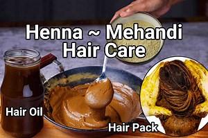 Mehandi Hair Pack Recipe | Henna Hair Oil Natural Remedy For Grey Hair