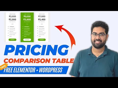Create Stunning Pricing Comparison Tables in WordPress using Elementor: Increase Your Website Sales