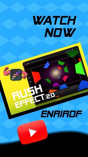 Rush effect now on my channel #tutorial #procreatedreams #animation #fake3d